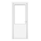 Crystal  1-Panel 1-Clear Light LH White uPVC Back Door 2090mm x 890mm