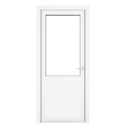 Crystal  1-Panel 1-Clear Light Left-Handed White uPVC Back Door 2090mm x 890mm