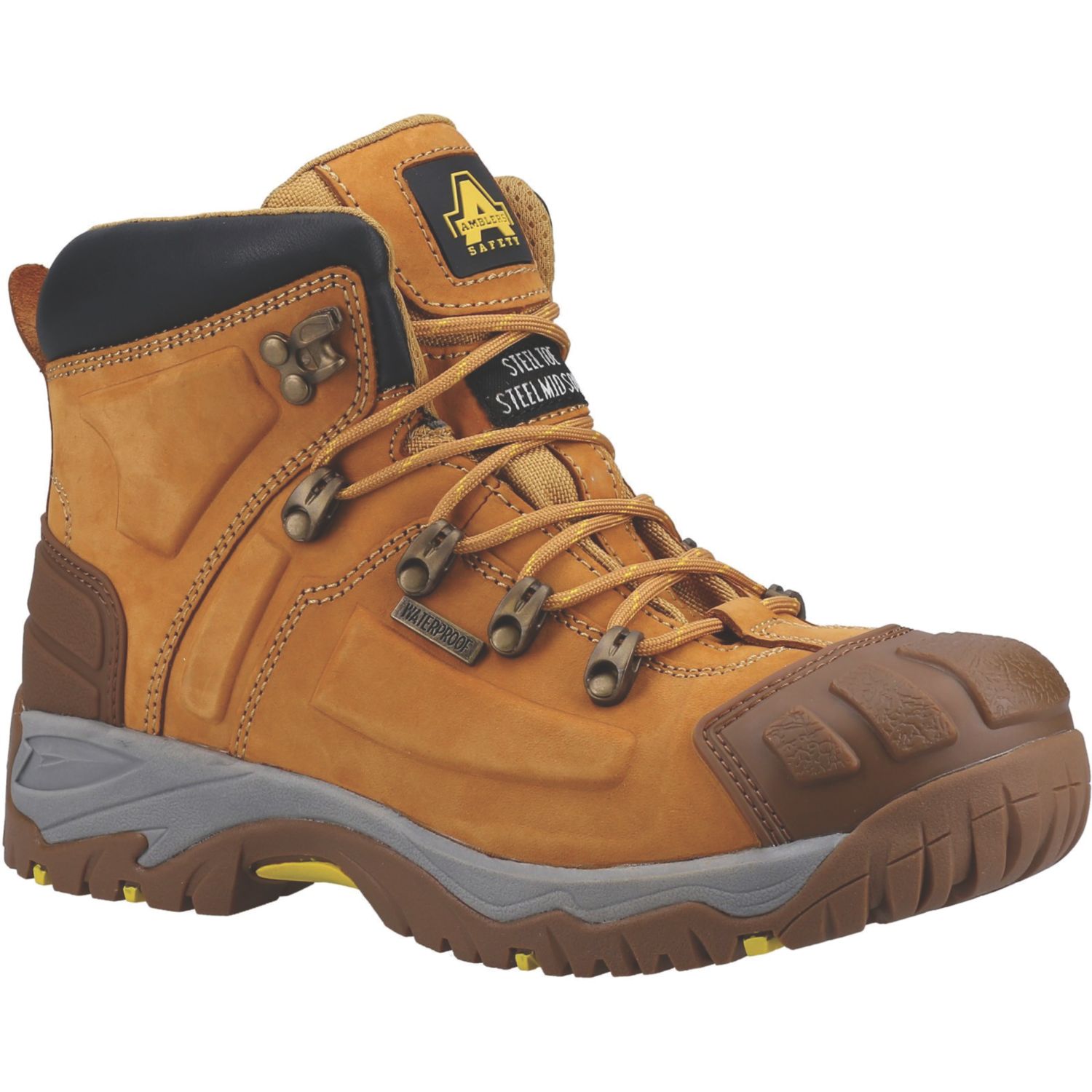Amblers 33 Size 13 Honey Waterproof Steel Toe Cap Safety Boots (649KE)