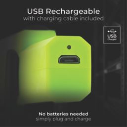 Luceco  Rechargeable LED Mini Inspection Torch Green/Black 150lm