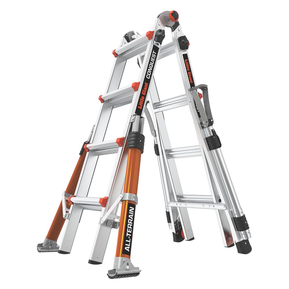 Little Giant Conquest All-Terrain PRO 4.5m Combination Ladder - Screwfix