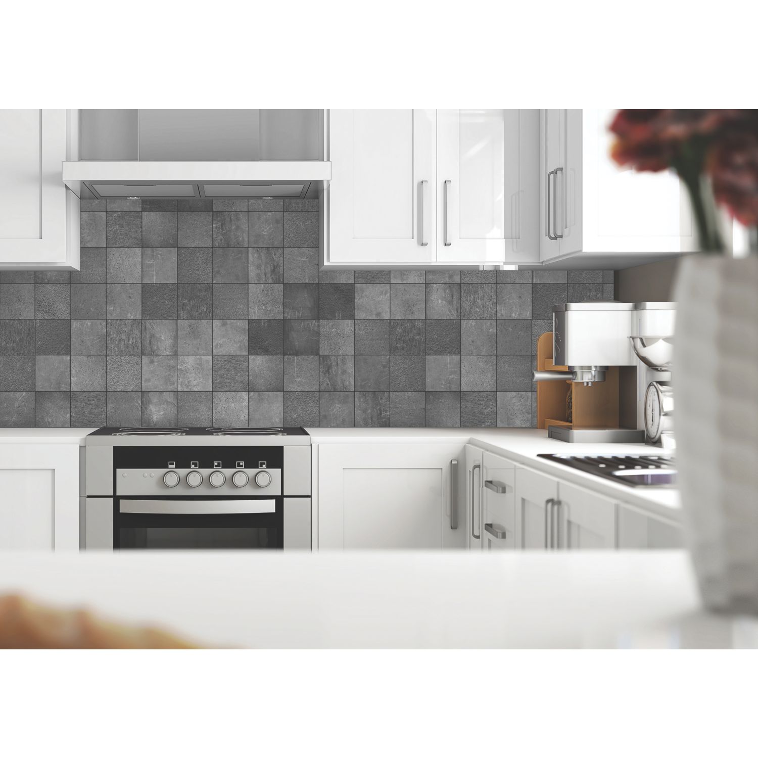 Splashwall Grey Matt MDF Splashback 2440mm x 600mm x 9mm (649RJ)