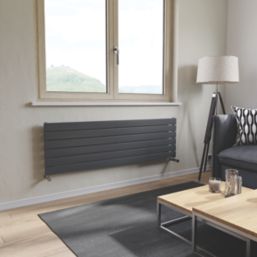 Ximax Oceanus 445mm x 1500mm 2515BTU Anthracite Horizontal Designer Radiator