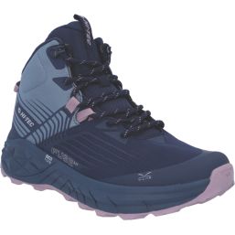 Hi-Tec Fuse Trail Mid Size 5 Womens Mid Blue Waterproof  Non Safety Work Boots