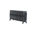 Arroll 470mm x 914mm 3378BTU Black / Silver Cast Iron 3 Column Radiator