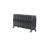 Arroll 470mm x 914mm 3378BTU Black / Silver Cast Iron 3 Column Radiator