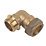 Flomasta  Brass Compression Adapting 90° Male Elbow 22mm x 3/4"