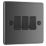 LAP  10AX 3-Gang 2-Way Light Switch  Black Nickel with Black Inserts