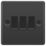LAP  10AX 3-Gang 2-Way Light Switch  Black Nickel with Black Inserts