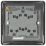LAP  10AX 3-Gang 2-Way Light Switch  Black Nickel with Black Inserts