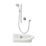 Aqualisa Optic Q Gravity-Pumped Rear-Fed Chrome Thermostatic Dual Outlet Smart Shower with Adjustable Head & Bath Overflow Filler