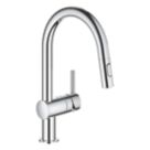 Refurb Grohe Minta 31862000 Pull-Out Spray Mono Mixer Tap Chrome