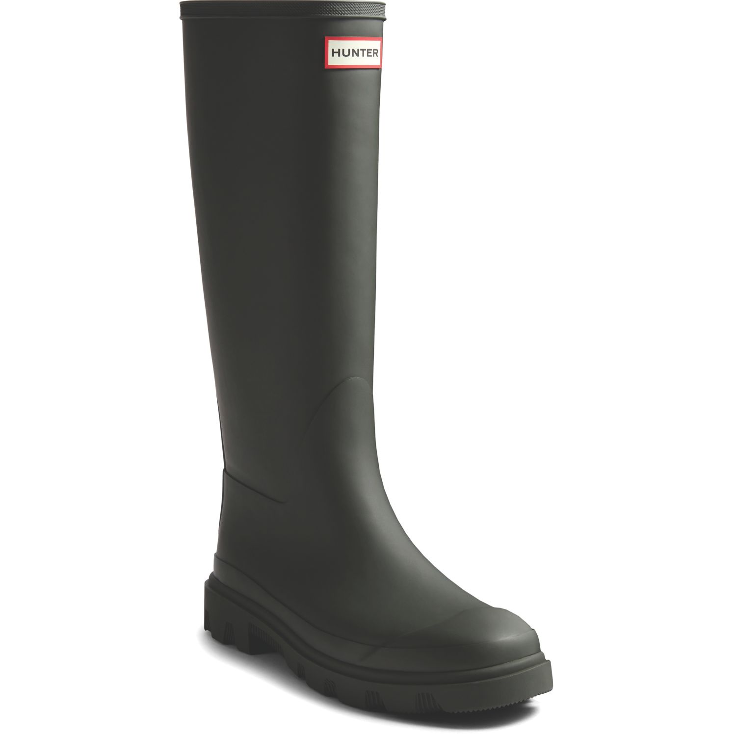 Hunter Downpour Tall Size 8 Womens Dark Olive Non Safety Wellies (650EK)