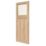 Edwardian 1-Clear Light Unfinished Oak Wooden 3-Panel Internal Door 1981mm x 686mm