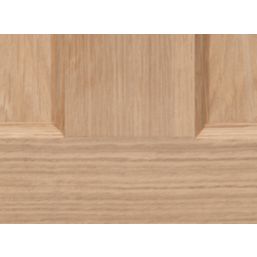 Edwardian 1-Clear Light Unfinished Oak Wooden 3-Panel Internal Door 1981mm x 686mm