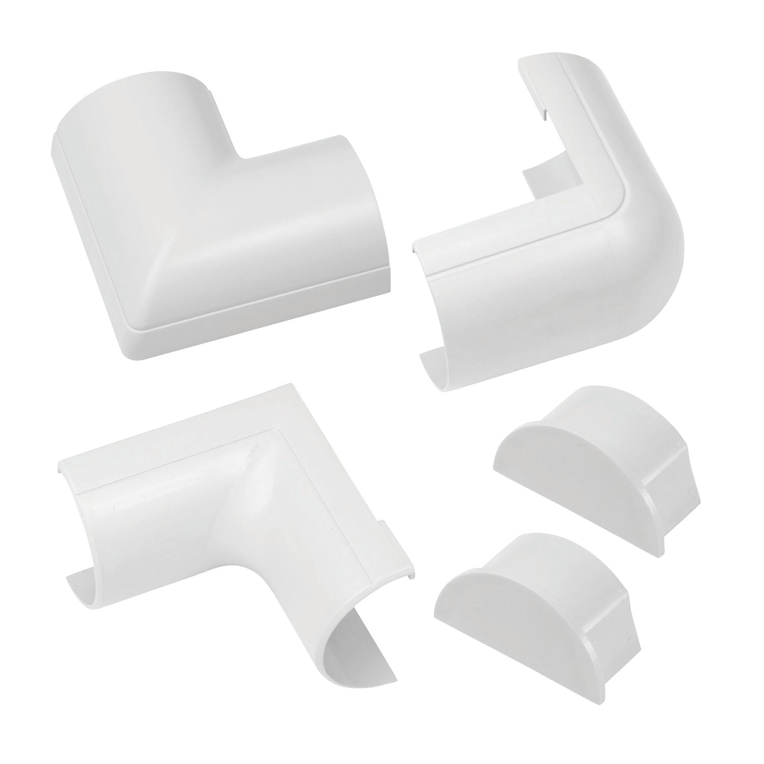 D-Line ABS Plastic White Trunking Accessories 5 Pieces (650FG)