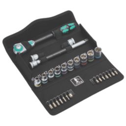 Wera 8100 SC 6 Zyklop Speed 1/2" Drive Ratchet & Socket Set 28 Pcs