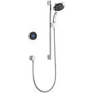 Mira Platinum HP/Combi Rear-Fed Single Outlet Black / Chrome Thermostatic Wireless Digital Mixer Shower