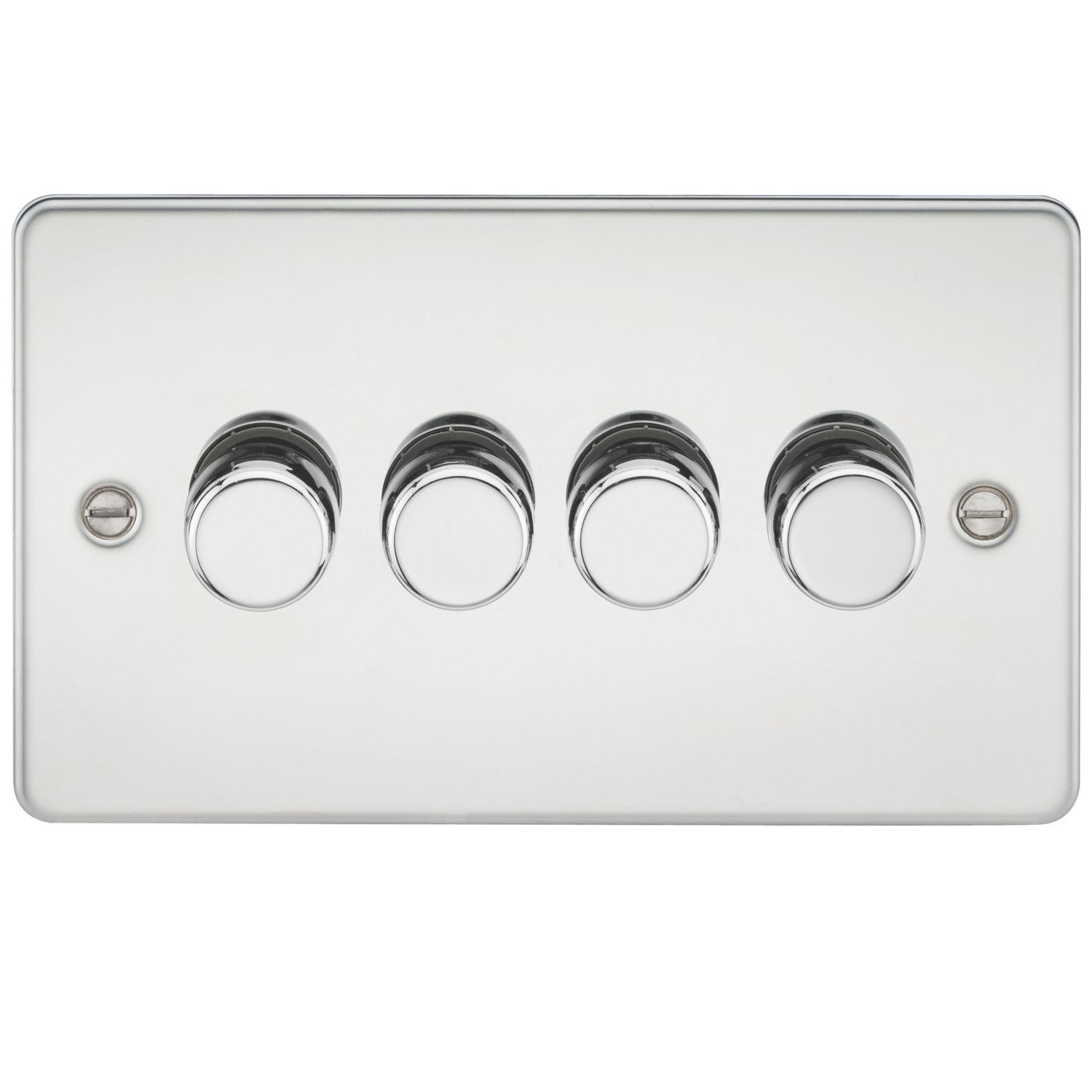 Knightsbridge 4-Gang 2-Way LED Intelligent Dimmer Switch Polished Chrome (650PX)