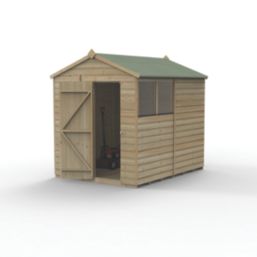 Forest Beckwood 6' x 7' 6" (Nominal) Apex Shiplap Timber Shed with Base & Assembly