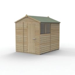 Forest Beckwood 6' x 7' 6" (Nominal) Apex Shiplap Timber Shed with Base & Assembly
