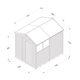 Forest Beckwood 6' x 7' 6" (Nominal) Apex Shiplap Timber Shed with Base & Assembly