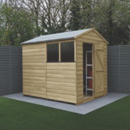 Forest Beckwood 6' x 7' 6" (Nominal) Apex Shiplap Timber Shed with Base & Assembly