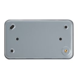 Contactum Metalclad 2-Gang Blanking Plate Grey