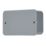 Contactum Metalclad 2-Gang Blanking Plate Grey