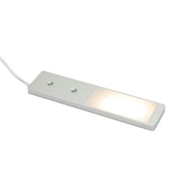 VEW Nova Rectangular LED Ultra-Thin Cabinet Light Aluminium 2.2W 140lm 3 Pack