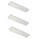 VEW Nova Rectangular LED Ultra-Thin Cabinet Light Aluminium 2.2W 140lm 3 Pack