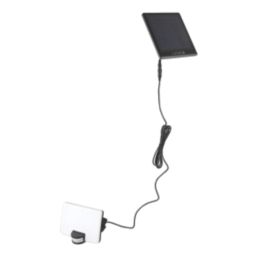 Luceco  Outdoor LED Solar-Powered Floodlight With PIR Sensor Black 800lm