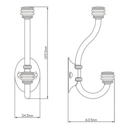 Essentials Hook Bronze 126mm