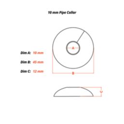 ETAL 10mm Pipe Collars White 10 Pack