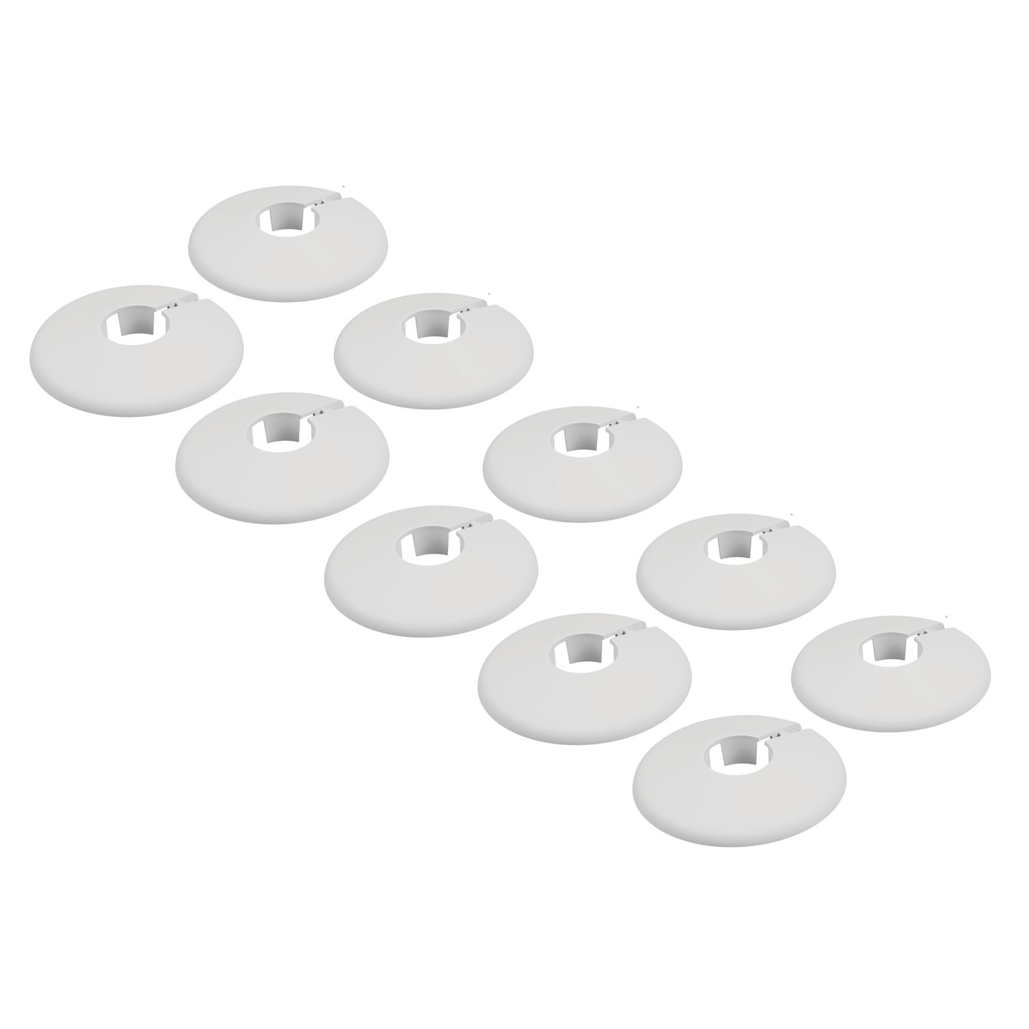 ETAL 10mm Pipe Collars White 10 Pack (651AK)