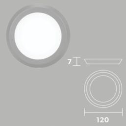 4lite Hampton Round LED Silver Cool White Under Cabinet Light Without Bezel 1.8W 110lm