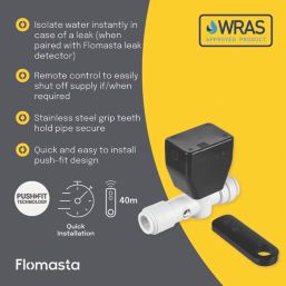 Flomasta Remote Control Shut-off Valve 15mm