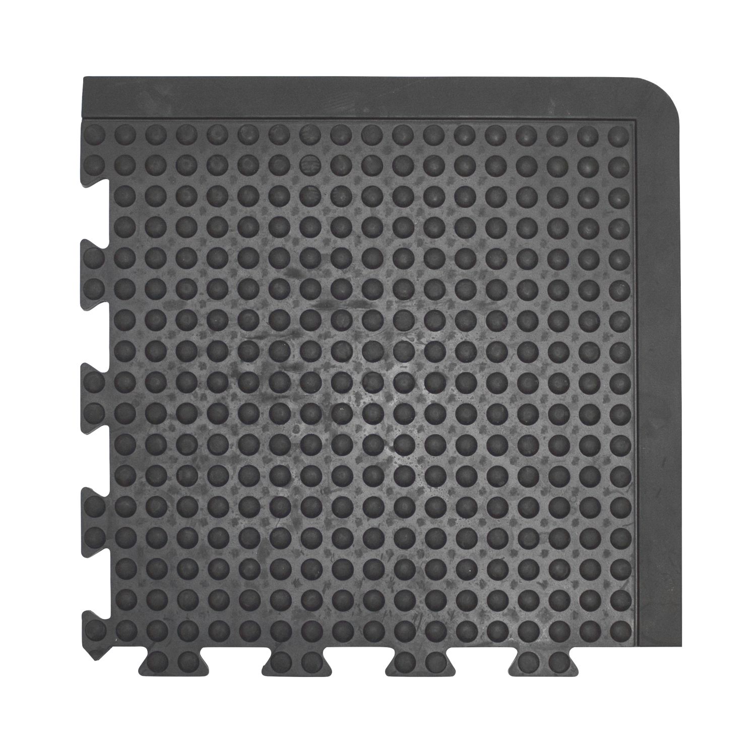 COBA Bubblemat Connect Anti-Fatigue Floor Corner Mat Black 0.5m x 0.5m x 14mm (651FV)
