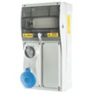 Lewden  32A 30mA 1-Way Metered Switched Caravan Hook Up Point 1x32A  With RCBO