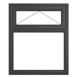 Crystal  Top Opening Clear Double-Glazed Casement Anthracite Grey uPVC Window 1190mm x 965mm