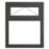 Crystal  Top Opening Clear Double-Glazed Casement Anthracite Grey uPVC Window 1190mm x 965mm