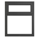 Crystal  Top Opening Clear Double-Glazed Casement Anthracite Grey uPVC Window 1190mm x 965mm