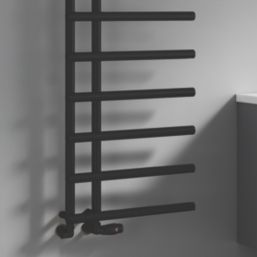Reina 722mm x 500mm 1079BTU Black Flat Designer Towel Radiator