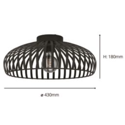 Eglo Mogano 3 43cm Ceiling Light Black