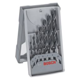 Bosch Pro Straight Shank Double-Flute Brad Point Wood Drill Bits 7 Piece Set