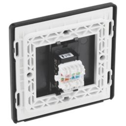 British General Evolve 1-Gang RJ45 Ethernet Socket Copper with Black ...