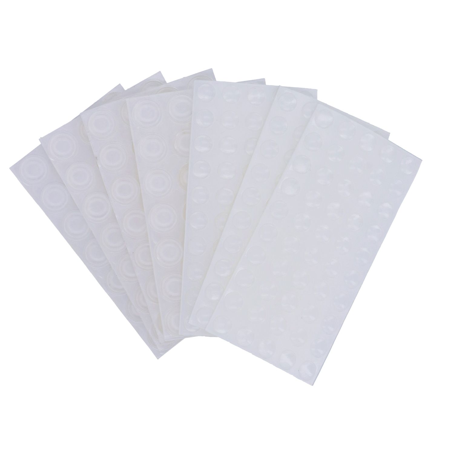 Fix-O-Moll Transparent Round Self-Adhesive Anti-Slip Pads 12mm x 12mm 262 Pack (651XX)