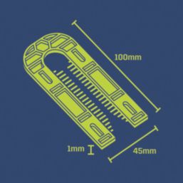 Easyfix U Shims Large 100mm x 1mm x 45mm 200 Pieces