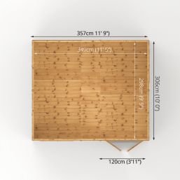 Mercia Modular 11' 6" x 10' (Nominal) Reverse Apex Shiplap T&G Timber Workshop