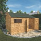 Mercia Modular 11' 6" x 10' (Nominal) Reverse Apex Shiplap T&G Timber Workshop